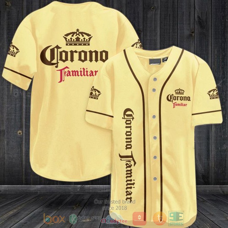 Corona Familiar Beer Baseball Jersey Corona Familiar Beer Baseball Jersey