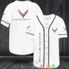 Corvette Racing White Baseball Jersey