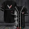 Corvette Skull Black Baseball Jersey