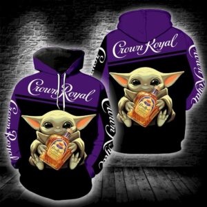Crown Royal Baby Yoda Full All Over Print 3D Hoodie For Men And Women - 8d5dfd5d2f61
