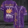 Crown Royal In My Veins Jesus In My Heart Purple Baseball Jersey