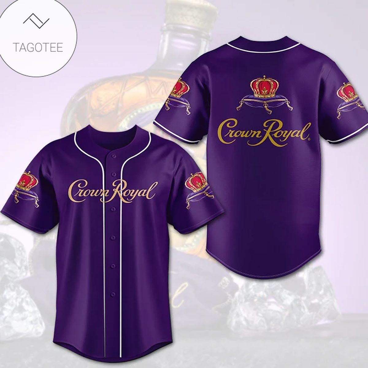 Crown Royal Logo Baseball Jersey Shirt Crown Royal Logo Baseball Jersey Shirt