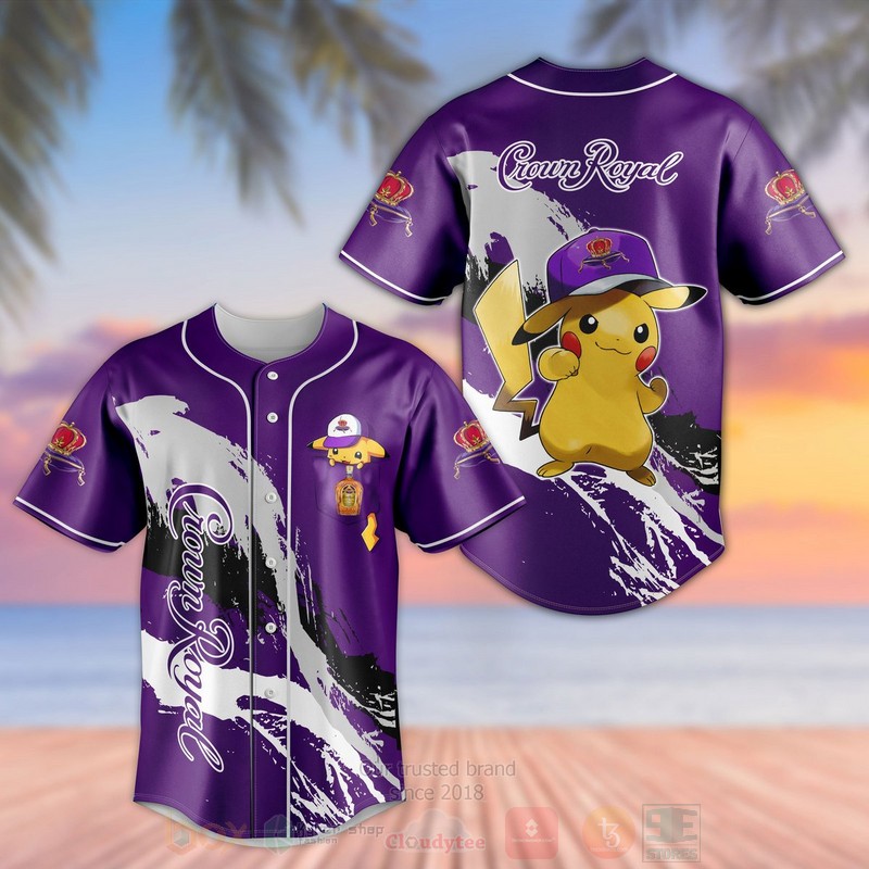 Crown Royal Pikachu Baseball Jersey Shirt Crown Royal Pikachu Baseball Jersey Shirt