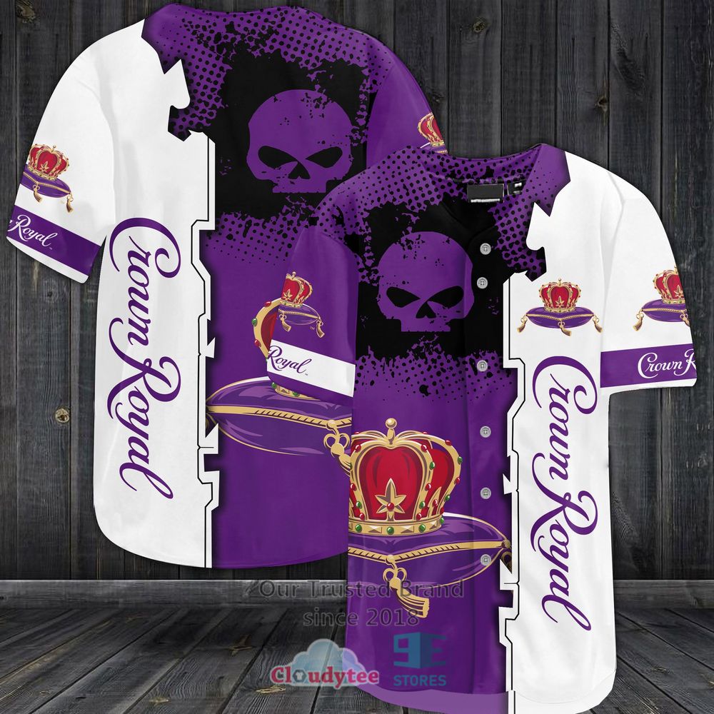 Crown Royal Skull Baseball Jersey Shirt Crown Royal Skull Baseball Jersey Shirt