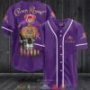 Crown Royal Us Flag Skull Purple Baseball Jersey