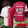 Custom Name Alabama Crimson Tide Baseball Jersey Shirt