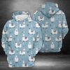 Cute Llama 3D Printed Hoodie/Zipper Hoodie - f684201a4211