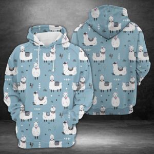 Cute Llama 3D Printed Hoodie/Zipper Hoodie - f684201a4211