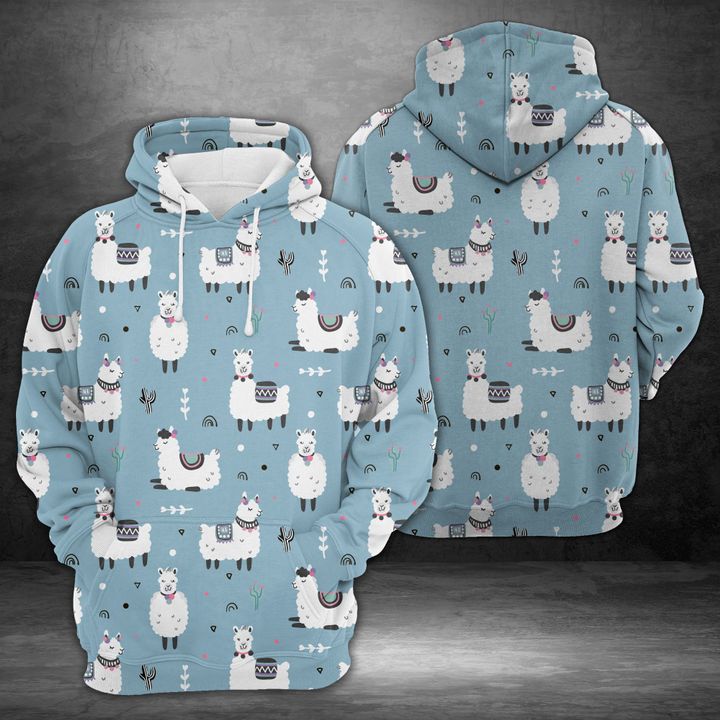Cute Llama 3D Printed Hoodie/Zipper Hoodie - f684201a4211 Cute Llama 3D Printed Hoodie/Zipper Hoodie - f684201a4211