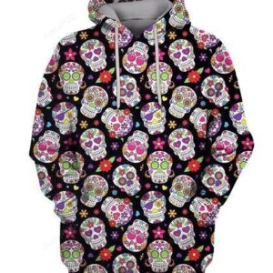 DAY OF THE DEAD SUGAR SKULL 3D Hoodie For Men For Women - 5c37637c5556