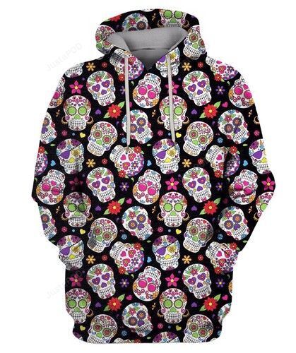 DAY OF THE DEAD SUGAR SKULL 3D Hoodie For Men For Women - 5c37637c5556 DAY OF THE DEAD SUGAR SKULL 3D Hoodie For Men For Women - 5c37637c5556