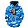 Dabbing Monkey D. Luffy Blue Camouflage One Piece Pullover And Zippered Hoodies Custom 3d Graphic Printed 3d Hoodie For Men For Women - 1b30acebf024