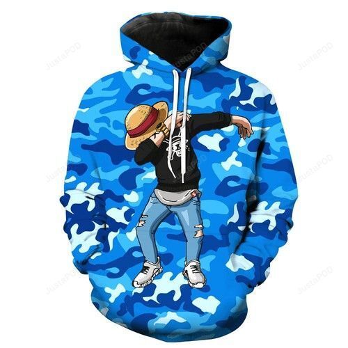 Dabbing Monkey D. Luffy Blue Camouflage One Piece Pullover And Zippered Hoodies Custom 3d Graphic Printed 3d Hoodie For Men For Women - 1b30acebf024 Dabbing Monkey D. Luffy Blue Camouflage One Piece Pullover And Zippered Hoodies Custom 3d Graphic Printed 3d Hoodie For Men For Women - 1b30acebf024