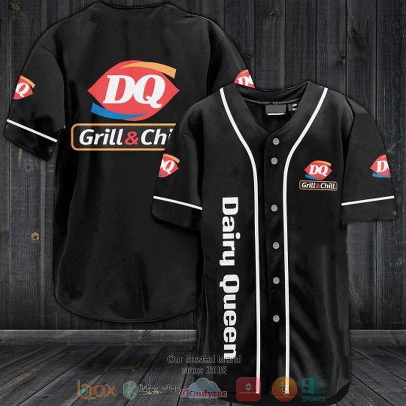 Dairy Queen Black Baseball Jersey Dairy Queen Black Baseball Jersey