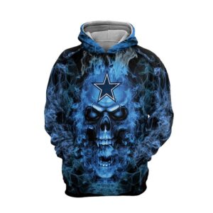 Dallas Cowboys Blue Smoking Skull 3D Hoodie Sweatshirt For Fans Men Women All Over Printed Hoodie - 4e69feec9dc3
