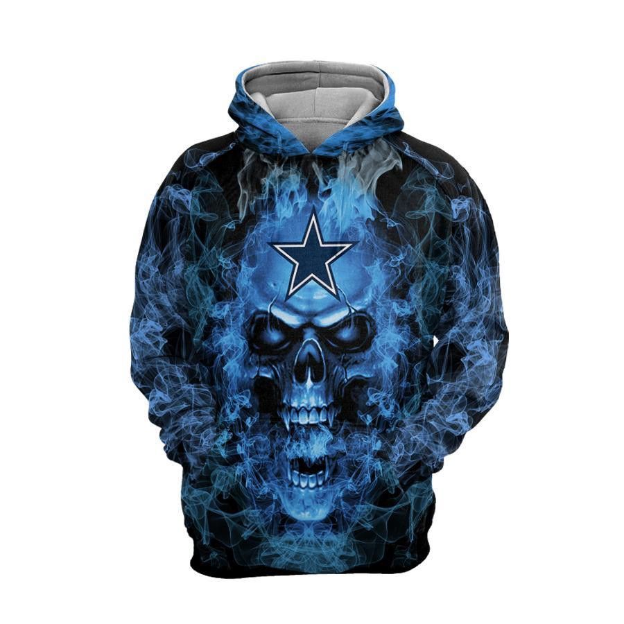 Dallas Cowboys Blue Smoking Skull 3D Hoodie Sweatshirt For Fans Men Women All Over Printed Hoodie - 4e69feec9dc3 Dallas Cowboys Blue Smoking Skull 3D Hoodie Sweatshirt For Fans Men Women All Over Printed Hoodie - 4e69feec9dc3
