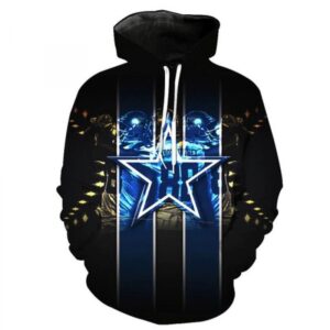 Dallas Cowboys Blue Strip Pullover And Zippered Hoodies Custom 3D Dallas Cowboys Graphic Printed 3D Hoodie All Over Print Hoodie For Men For Women - 57a1c5639c71