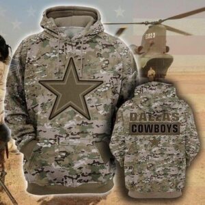 Dallas Cowboys Camourflage Veteran Pullover And Zippered Hoodies Custom 3d Graphic Printed 3d Hoodie All Over Print Hoodie For Men For Women - fe9956a138a0