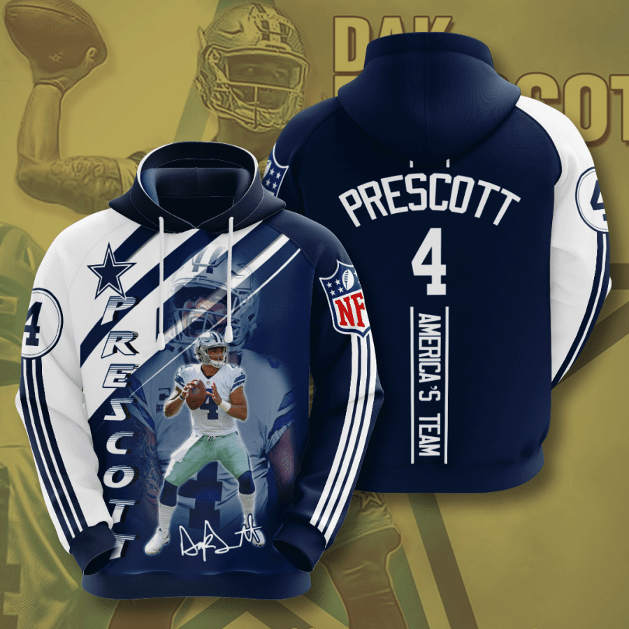 Dallas Cowboys Dak Prescott 3D Hoodie Sweatshirt For Fans Men Women All Over Printed Hoodie - a6a6ebf50d64 Dallas Cowboys Dak Prescott 3D Hoodie Sweatshirt For Fans Men Women All Over Printed Hoodie - a6a6ebf50d64