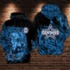 Dallas Cowboys Nfl Football Tiger Smoke Blue 3D Hoodie Sweatshirt For Fans Men Women Dallas Cowboys All Over Printed Hoodie. Dallas Cowboys 3D Full Printing Shirt - d88efd2814ab