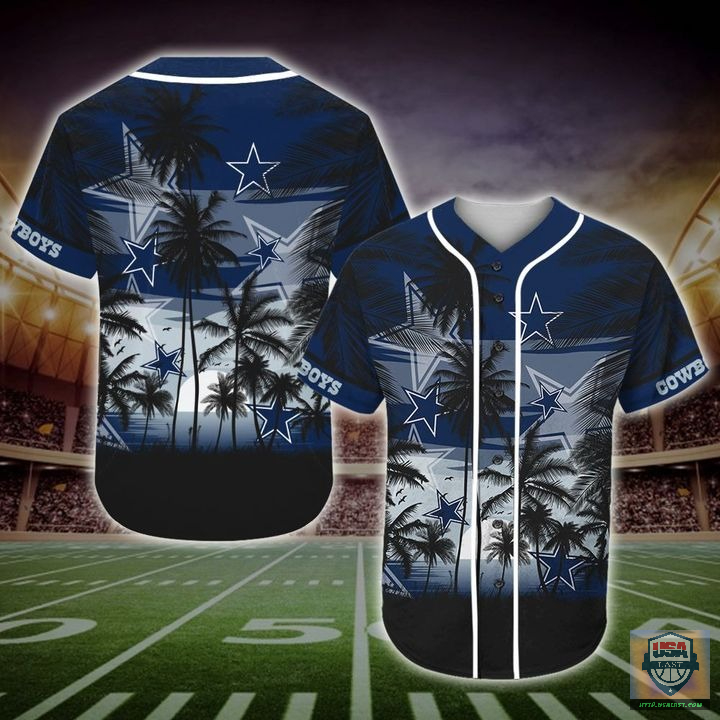 Dallas Cowboys Nfl Palm Tree Baseball Jersey Dallas Cowboys Nfl Palm Tree Baseball Jersey