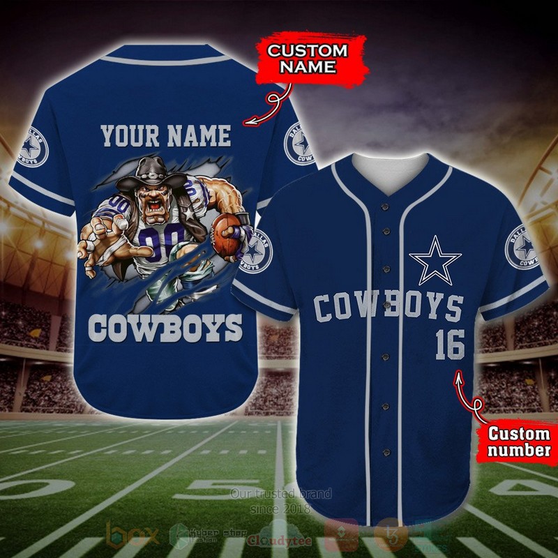 Dallas Cowboys Nfl Personalized Baseball Jersey Dallas Cowboys Nfl Personalized Baseball Jersey