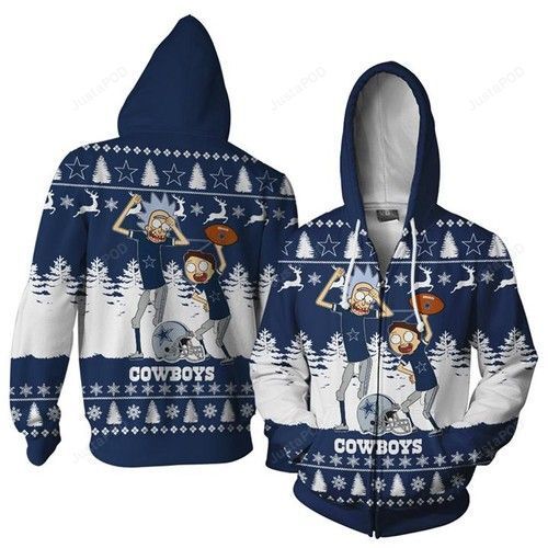 Dallas Cowboys Rick And Morty Dance Ugly Christmas Pullover And Zippered Hoodies Custom 3d Graphic Printed 3d Hoodie All Over Print Hoodie For Men For Women - 109808483d26 Dallas Cowboys Rick And Morty Dance Ugly Christmas Pullover And Zippered Hoodies Custom 3d Graphic Printed 3d Hoodie All Over Print Hoodie For Men For Women - 109808483d26