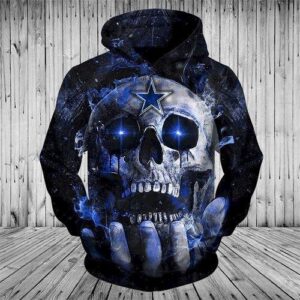 Dallas Cowboys Skull 3D Hoodie Sweatshirt All Over Printed Hoodie - 179ff13b9169
