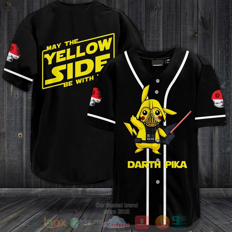 Darth Pika May The Yellow Side Be With You Baseball Jersey Darth Pika May The Yellow Side Be With You Baseball Jersey