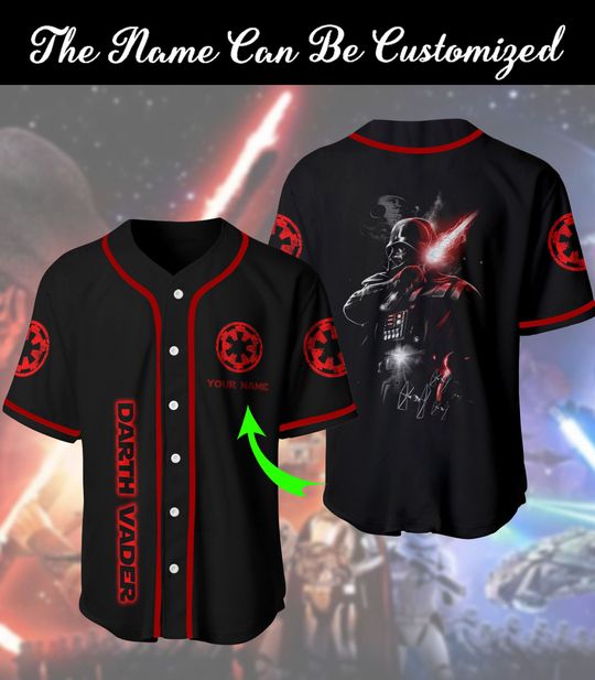 Darth Vader Baseball Jersey Custom Name Darth Vader Baseball Jersey Custom Name