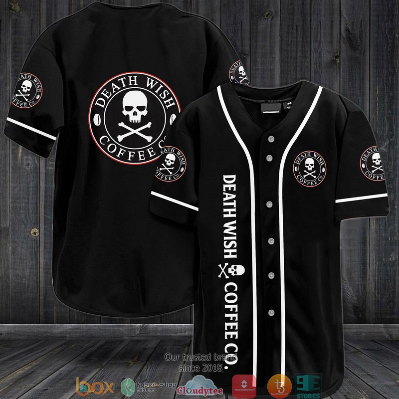 Death Wish Coffee Co Baseball Jersey Death Wish Coffee Co Baseball Jersey