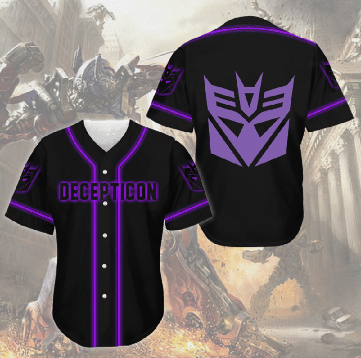 Decepticon Transformer Baseball Jersey Shirt Decepticon Transformer Baseball Jersey Shirt