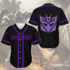 Decepticon Transformer Baseball Jersey Shirt