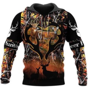 Deer Hunters Camo Pullover And Zippered Hoodies Custom 3D Graphic Printed 3D Hoodie All Over Print Hoodie For Men For Women - 48fb2f639677