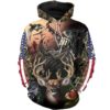 Deer Hunters Patriotic Flag Pullover And Zip Pered Hoodies Custom 3D Graphic Printed 3D Hoodie All Over Print Hoodie For Men For Womenhoodie - a0e2f333952e
