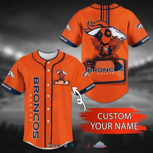 Denver Broncos Deadpool Personalized Baseball Jersey Shirt Denver Broncos Deadpool Personalized Baseball Jersey Shirt