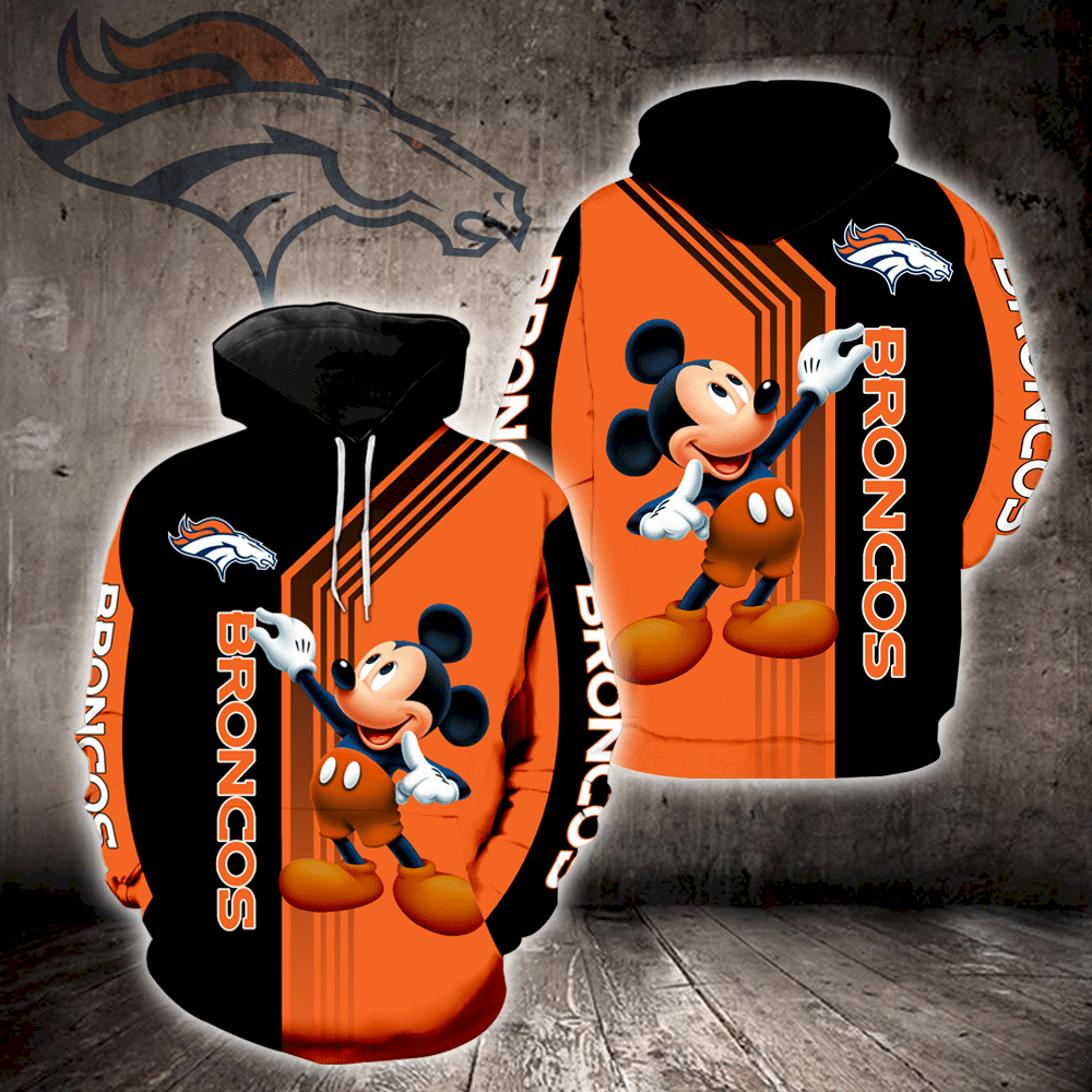 Denver Broncos Mickey Mouse All Over Print 3D Hoodie For Men And Women - 22cf8cb8e214 Denver Broncos Mickey Mouse All Over Print 3D Hoodie For Men And Women - 22cf8cb8e214