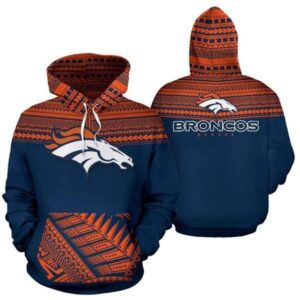 Denver Broncos Ncaa Football Maori Tattoo 3D Hoodie Sweatshirt For Fans Men Women Denver Broncos All Over Printed Hoodie. Denver Broncos 3D Full Printing Shirt - 7f250cbb5416