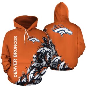Denver Broncos Nfl Football Orange 3D Hoodie Sweatshirt For Fans Men Women Denver Broncos All Over Printed Hoodie. Denver Broncos 3D Full Printing Shirt - bfe420d48bd0