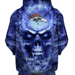 Denver Broncos Nfl Football Skull Hoodie All Over Print 3D Hoodie 3D Sweatshirt Clothing Hoodie21038 - 94ba19aeaddb