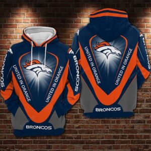 Denver Broncos Nfl Football United Orange 3d Hoodie For Men For Women Denver Broncos All Over Printed Hoodie. Denver Broncos 3d Shirt - 7e20b752fc8f