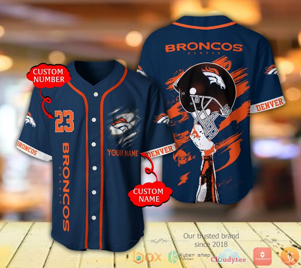 Denver Broncos Nfl Personalized Baseball Jersey Shirt Denver Broncos Nfl Personalized Baseball Jersey Shirt