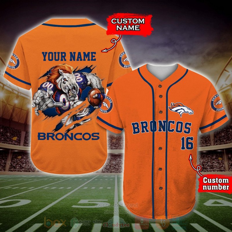 Denver Broncos Nfl Personalized Baseball Jersey Denver Broncos Nfl Personalized Baseball Jersey