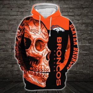Denver Broncos Nfl Skull 3D Hoodie For Men For Women All Over Printed Hoodie - 5236d3916190