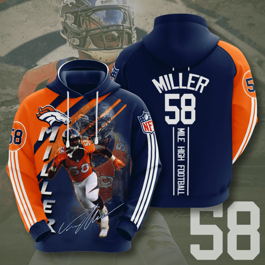 Denver Broncos Von Miller 3D Hoodie For Men For Women All Over Printed Hoodie - 014028bc3907 Denver Broncos Von Miller 3D Hoodie For Men For Women All Over Printed Hoodie - 014028bc3907