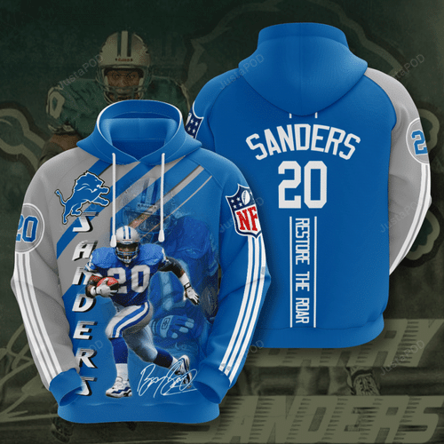 Detroit Lions Barry Sanders 3D Hoodie For Men For Women - 98db3b277281 Detroit Lions Barry Sanders 3D Hoodie For Men For Women - 98db3b277281