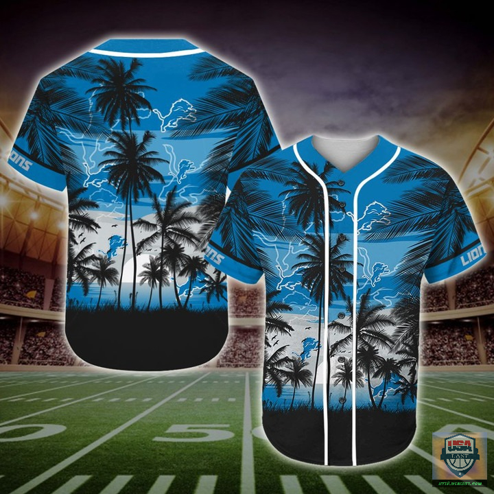Detroit Lions Nfl Palm Tree Baseball Jersey Detroit Lions Nfl Palm Tree Baseball Jersey
