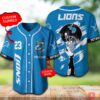 Detroit Lions Nfl Personalized Baseball Jersey Shirt