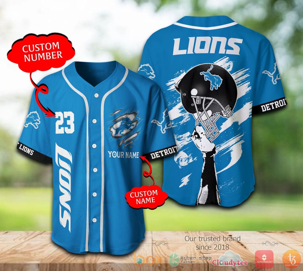 Detroit Lions Nfl Personalized Baseball Jersey Shirt Detroit Lions Nfl Personalized Baseball Jersey Shirt