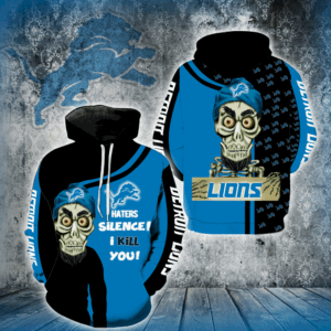 Detroit Lions Skull Full All Over Print 3D Hoodie For Men And Women - 410eeebf7435